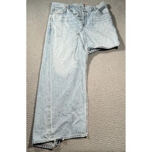 AGOLDE Criss Cross Cropped Jeans Womens 32x22 100% Cotton Made in USA A097-983‎